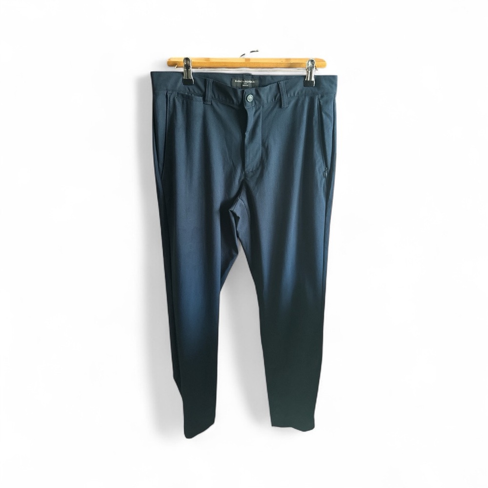 Banana Republic Mens Aiden Fit 30W X 30L Dark Blue Chinos Dress Pants Work Wear